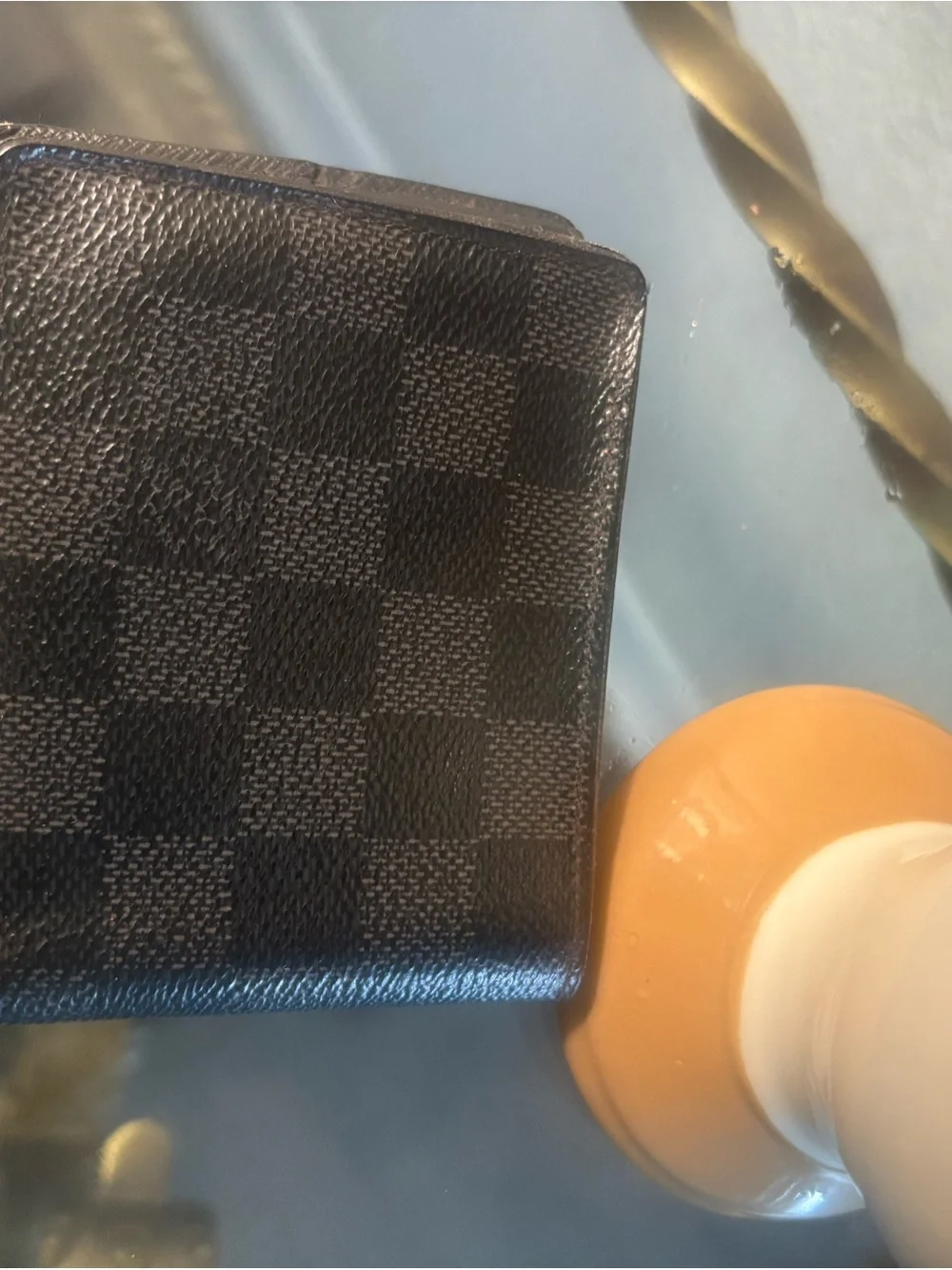 Vintage Authentic Louis Vuitton BiFold Wallet in Damier Graphite Canvas
